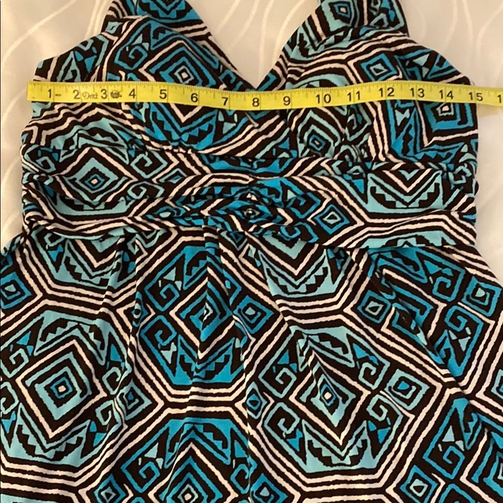 Sleeveless Blues, Black & White 10 Ruched Mini Dress Fairy Grunge Summer Fall - Picture 8 of 9